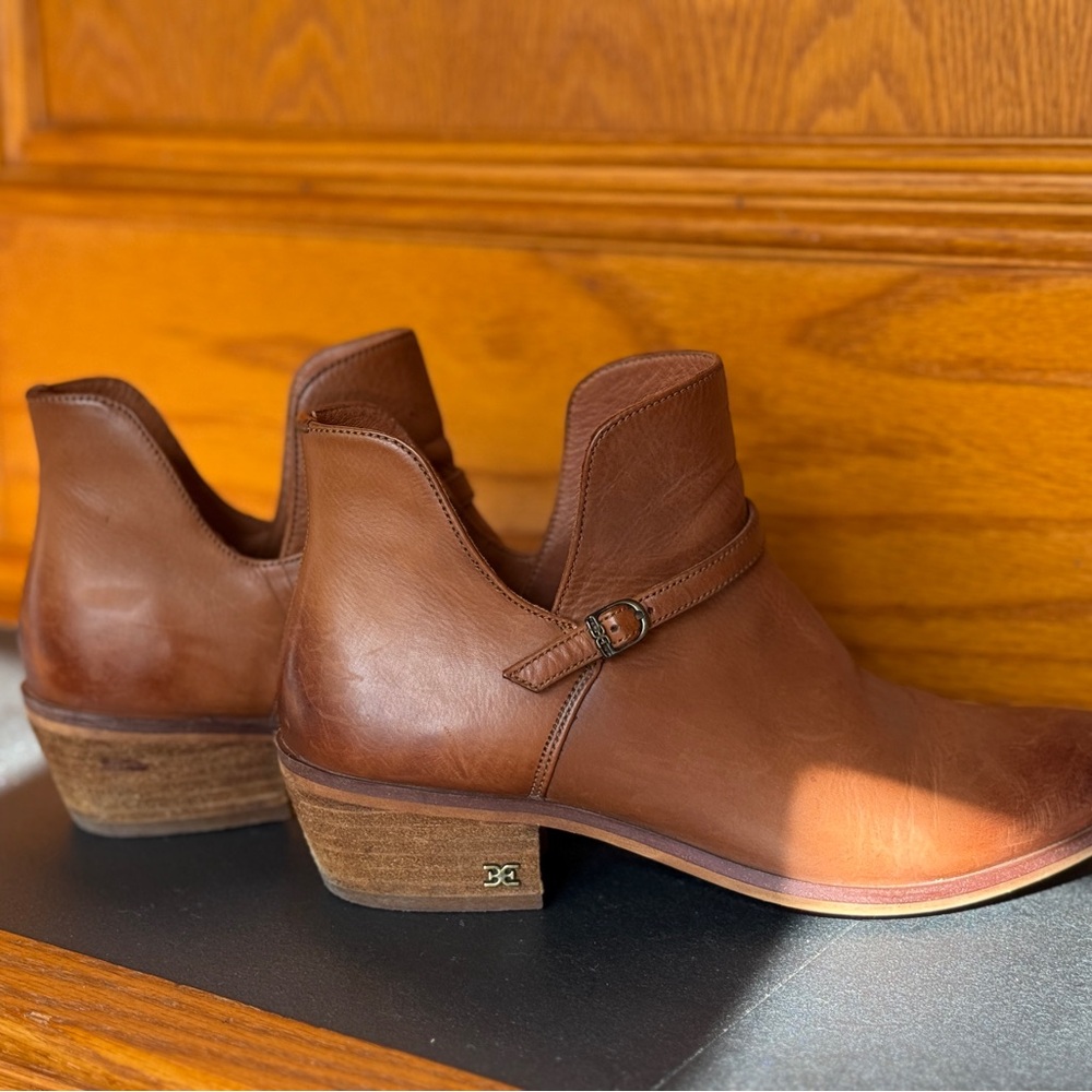 Sam Edelman Brown Leather Ankle Boots - size 7